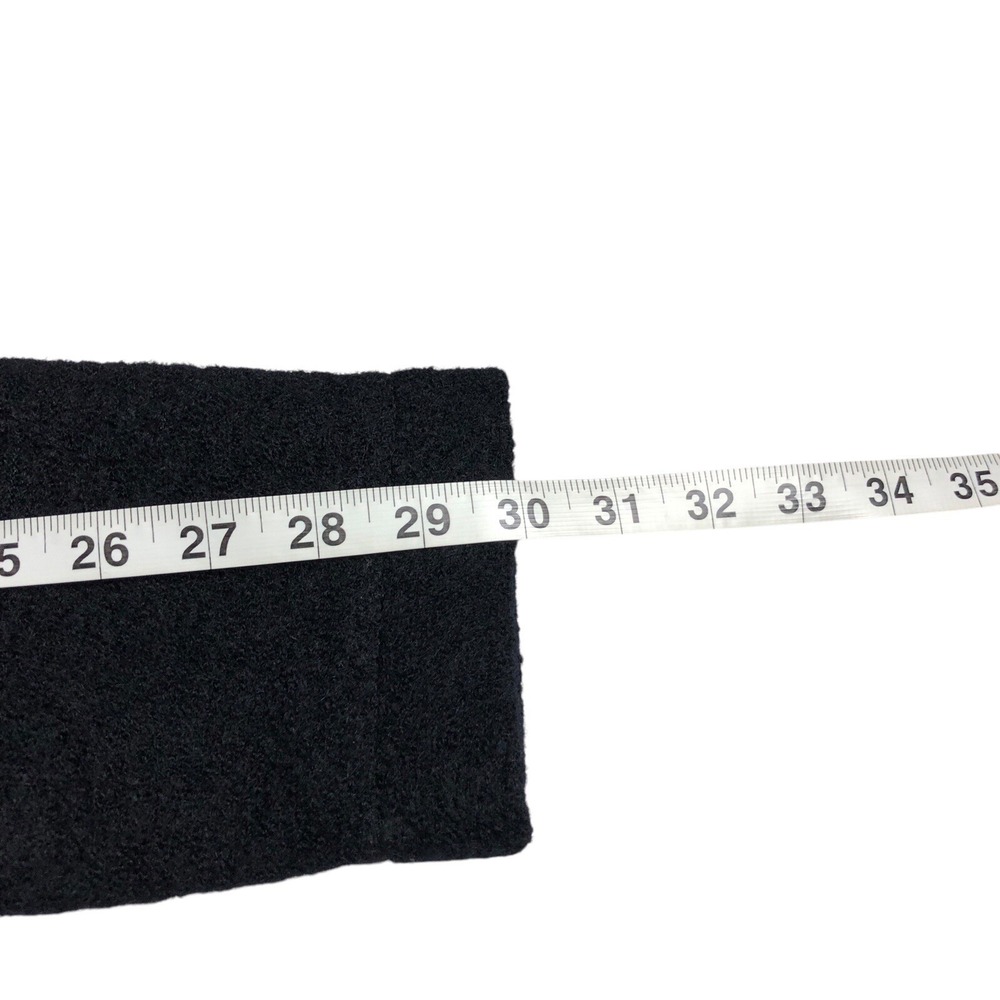 Cynthia Rowley Jacket Women 1X Black Wool Textured Snap Notch Collar Pocket Coat - Picture 15 of 16